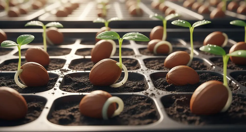 Pequeno broto saindo da terra